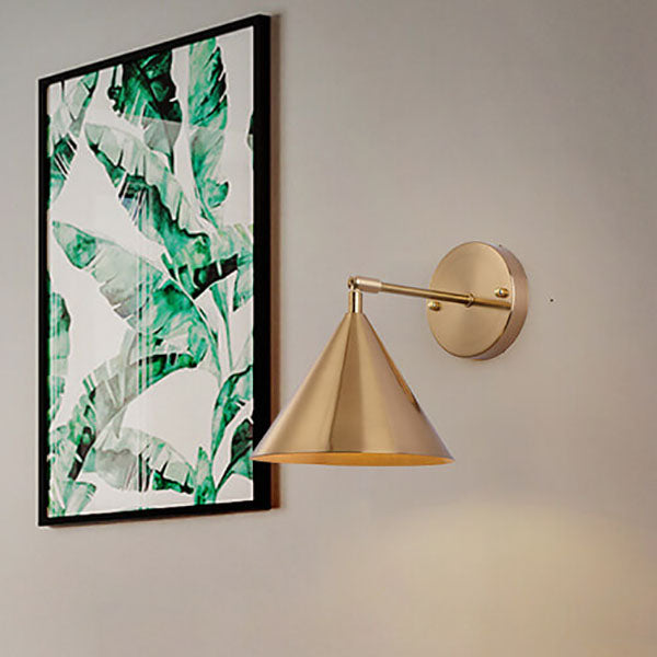 Contemporary Round Brass Wall Sconce