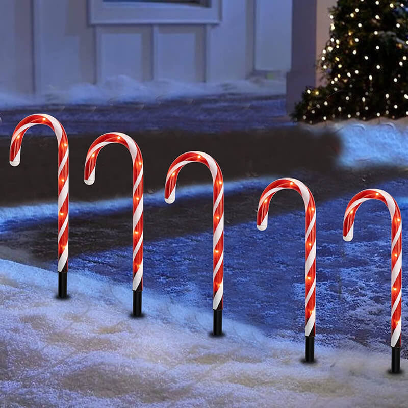 Solar Candy Cane LED Lawn Light