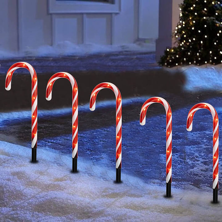 Solar Candy Cane LED Lawn Light