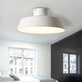 Contemporary Scandinavian Round Pot Iron LED Flush Mount Ceiling Light for Living Room