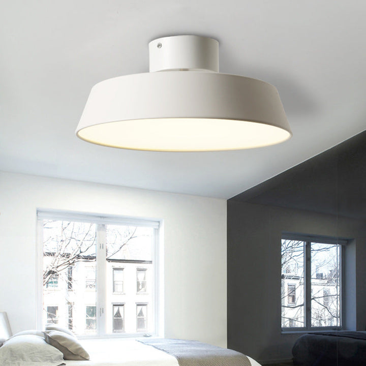 Nordic Round Iron LED Semi-Flush Ceiling Light