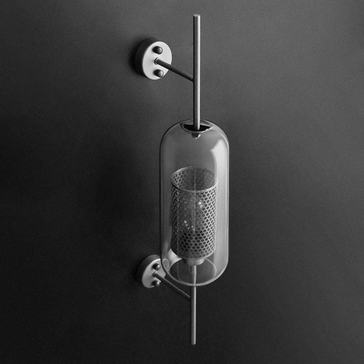 Contemporary Cylinder Glass Wall Sconce