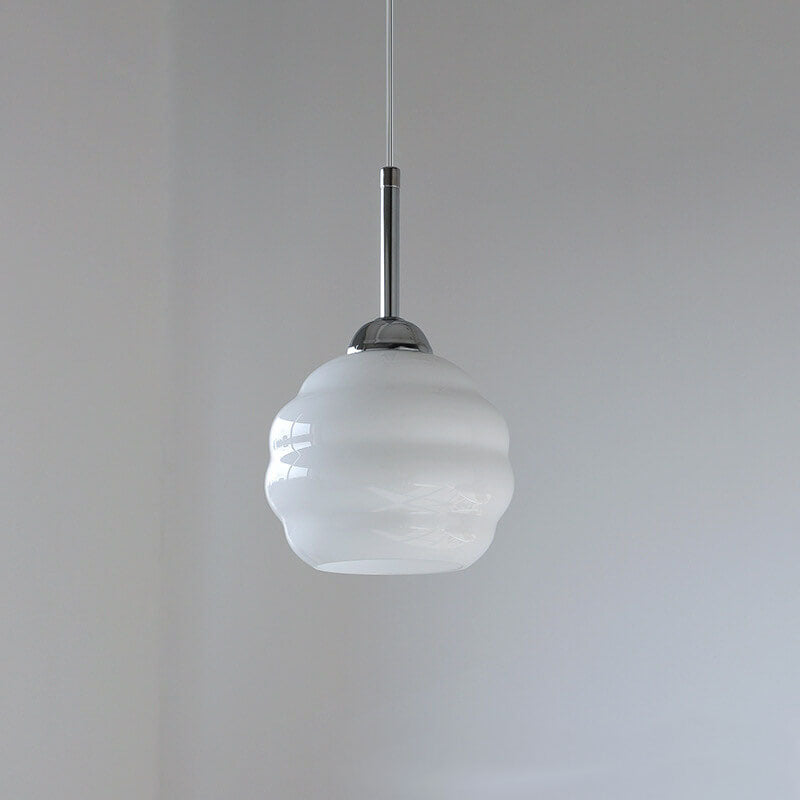 Vintage Round Glass Pendant Light