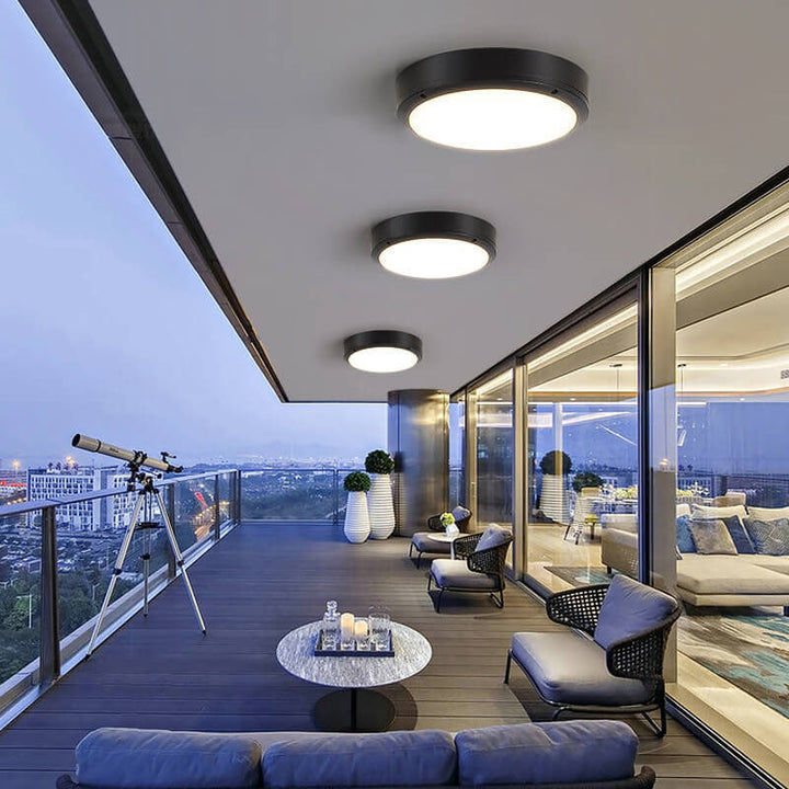 Minimalist Round Aluminum LED Flush Mount Ceiling Light 4