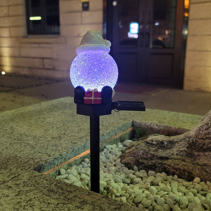 Christmas Solar Snowman Lawn Light