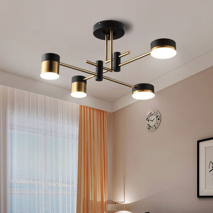 Nordic Round Acrylic LED Semi-Flush Ceiling Light
