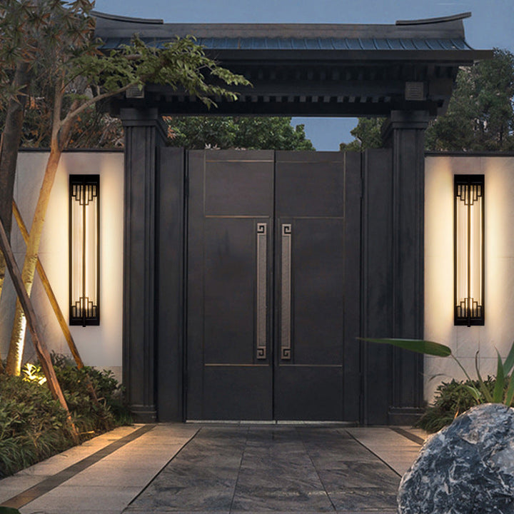 Traditional Rectangular Stainless Steel LED Wall Sconce