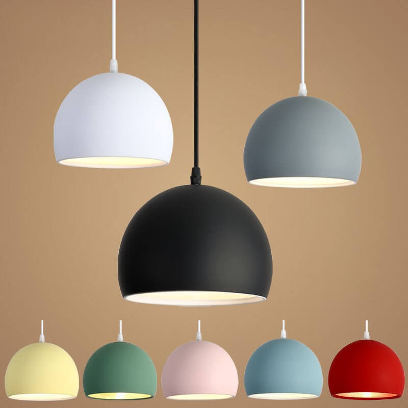 Modern Round Iron Pendant Light