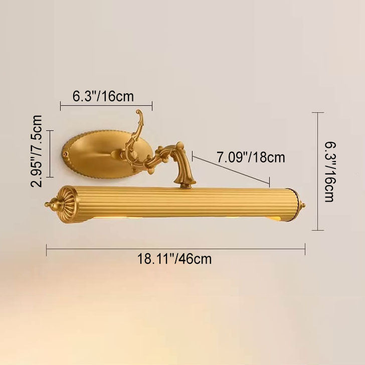 French Cylindrical Copper 2-Light Wall Sconce