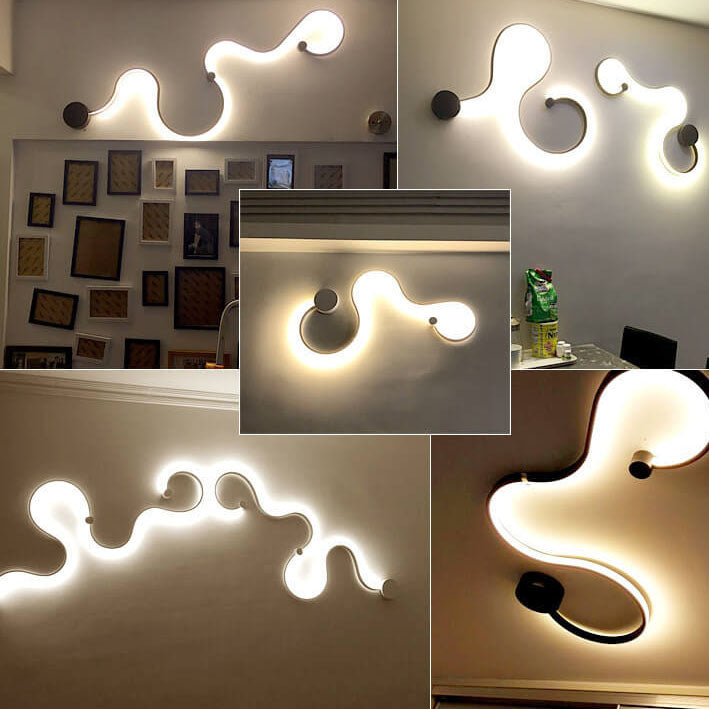 Modern Curved Aluminum LED Wall Sconce