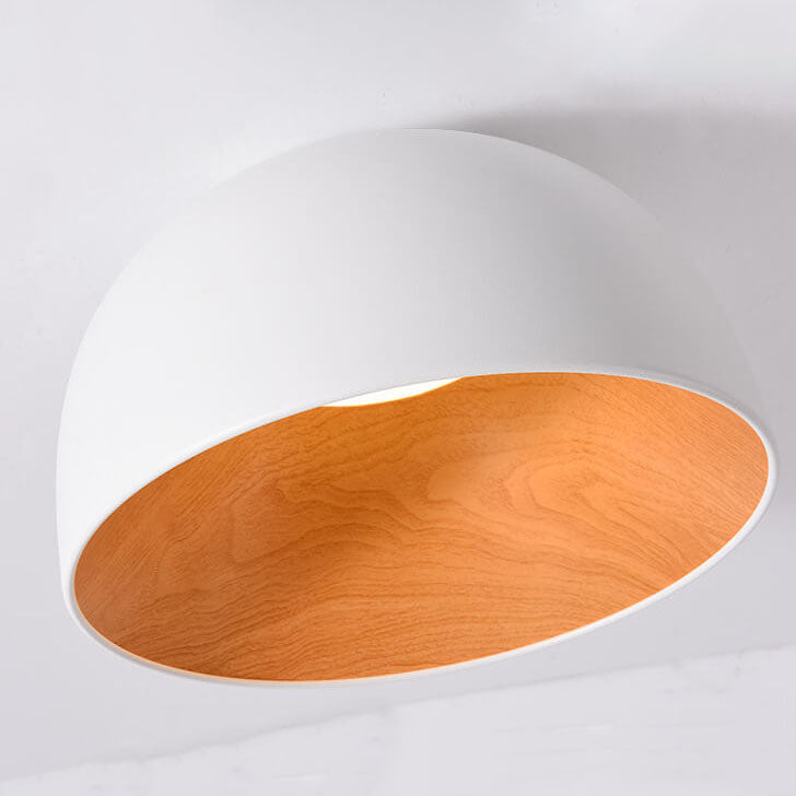 Minimalist Wooden LED Flush Mount Ceiling Light