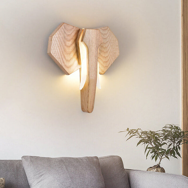 Nordic Solid Wood LED Wall Sconce