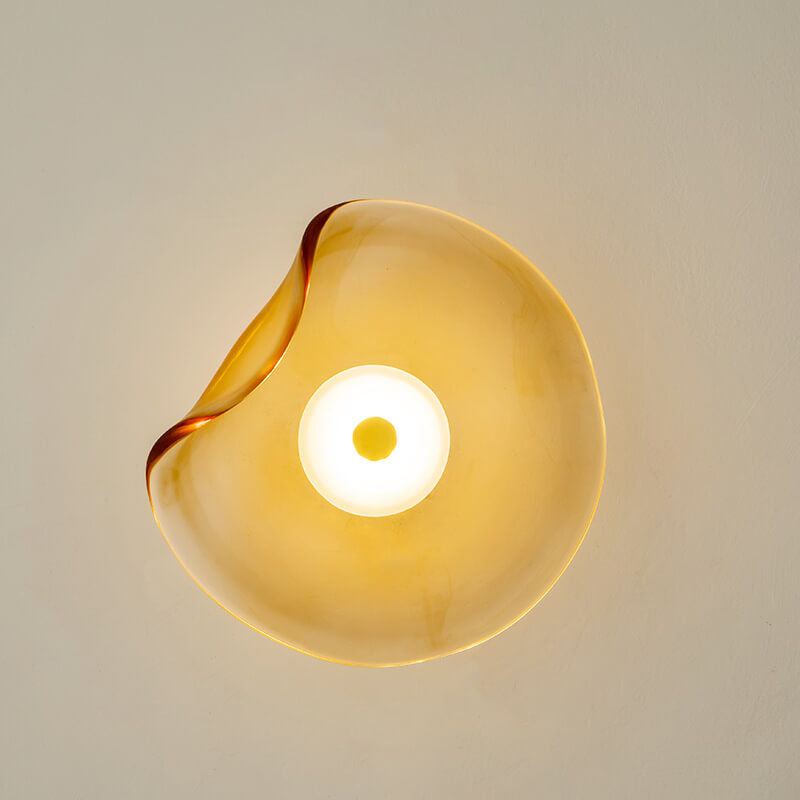 Minimalist Round Glass LED Wall Sconce