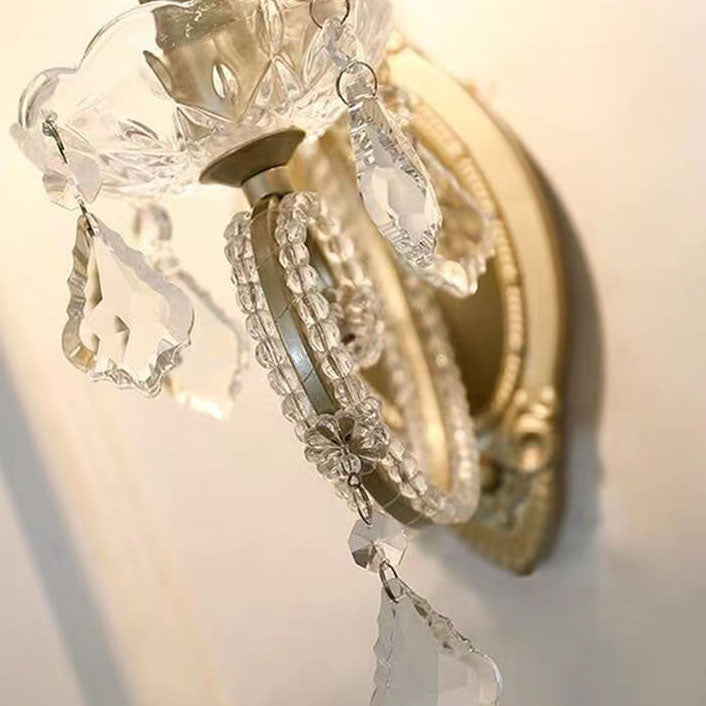 European Vintage Crystal 2-Light Wall Sconce