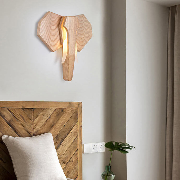 Nordic Solid Wood LED Wall Sconce