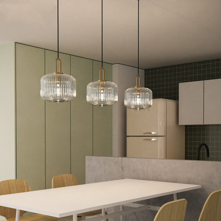 Contemporary Round Stainless Steel Pendant Light