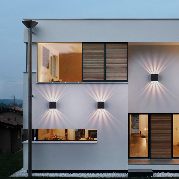 Modern Square Aluminum Waterproof LED Wall Sconce