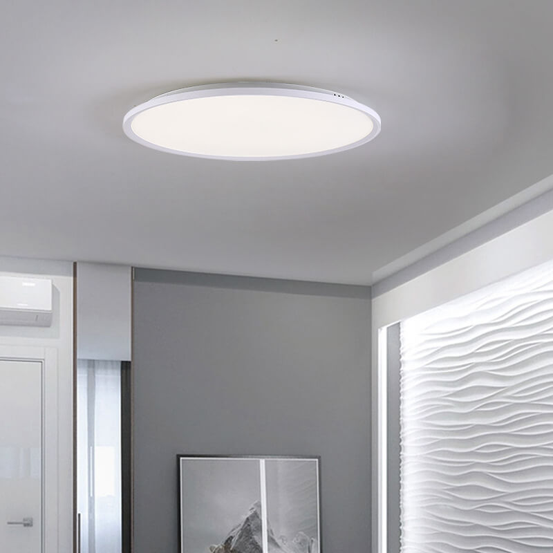 Minimalist Round Aluminum LED Flush Mount Ceiling Light 2