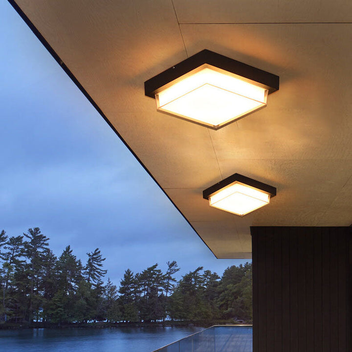 Minimalist Square Aluminum LED Flush Mount Ceiling Light