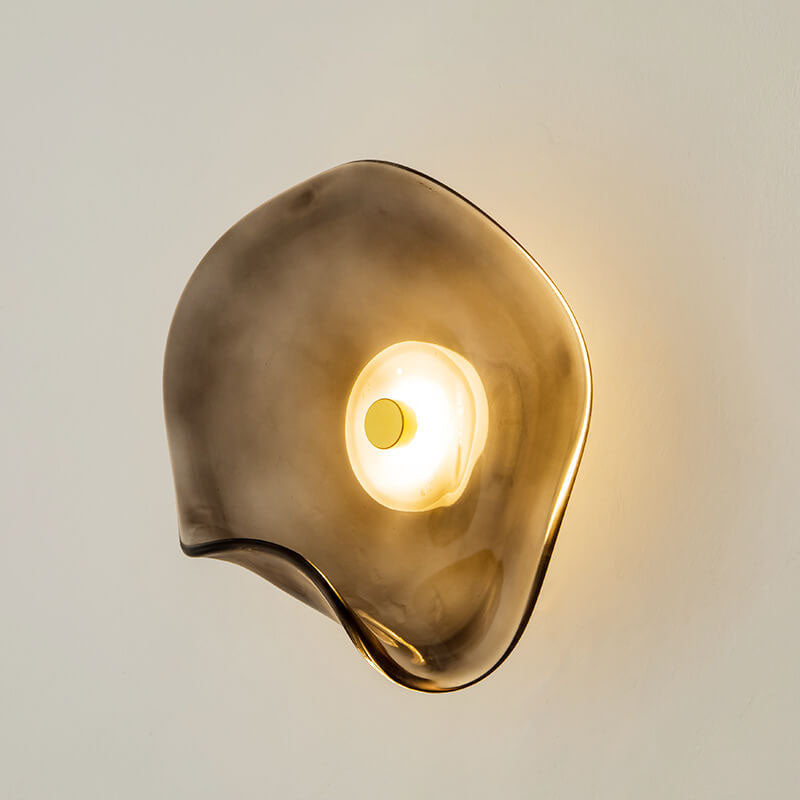 Minimalist Round Glass LED Wall Sconce