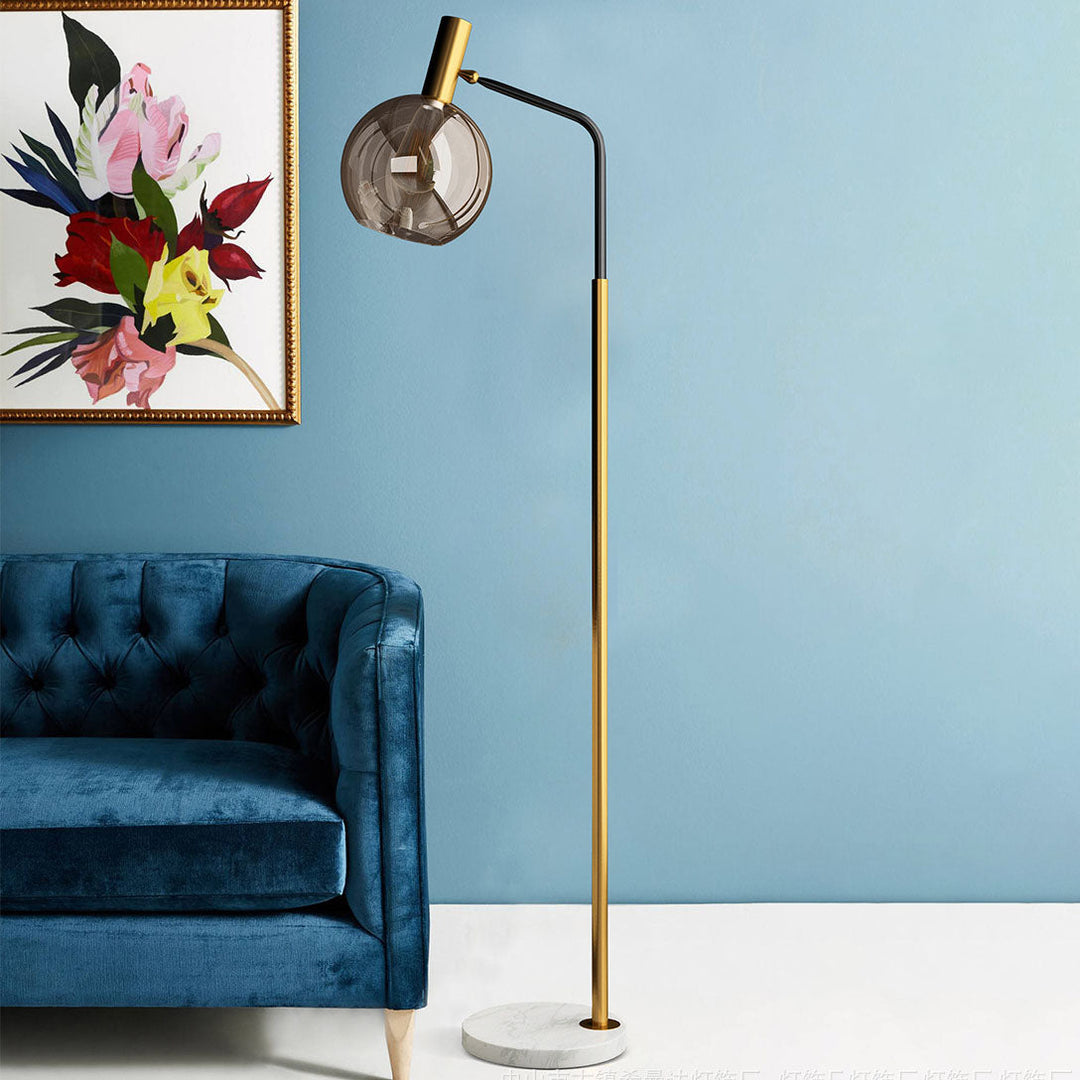 Contemporary Dome Marble Floor Lamp
