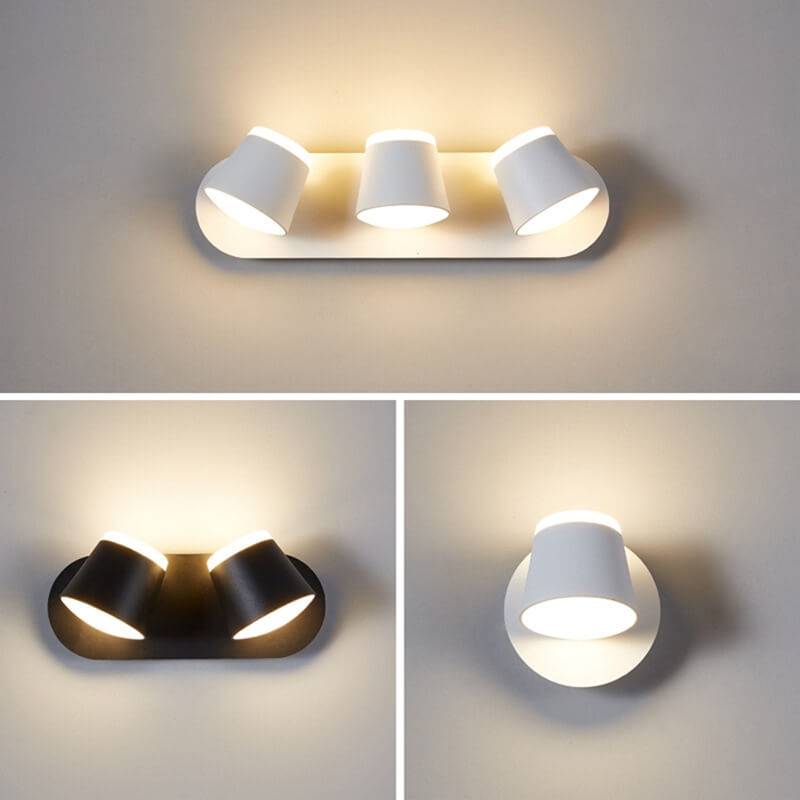 Nordic Cylinder 3-Light Rotatable LED Wall Sconce