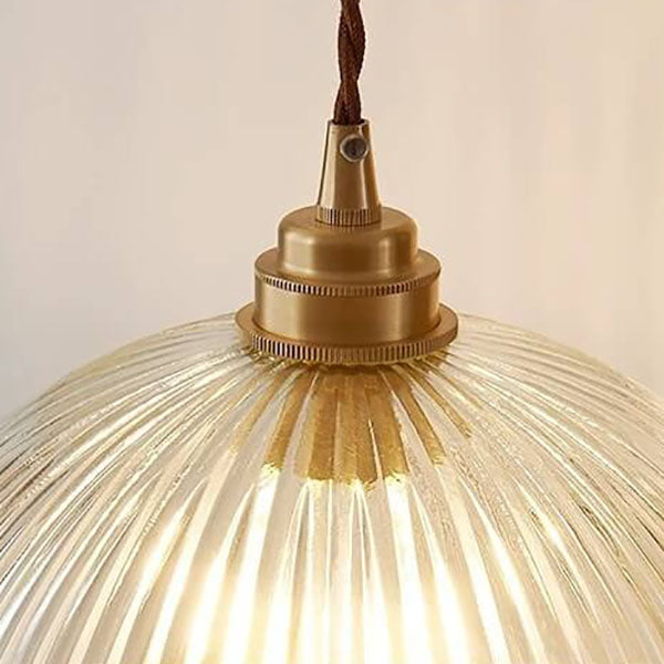 Minimalist Dome Brass Pendant Light