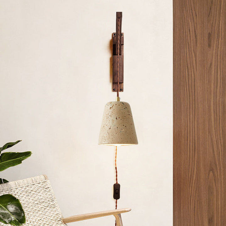 Wabi-Sabi Solid Wood Wall Sconce