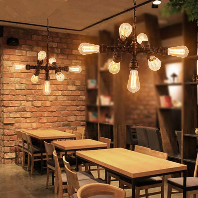 Industrial Iron 7-Light Chandelier