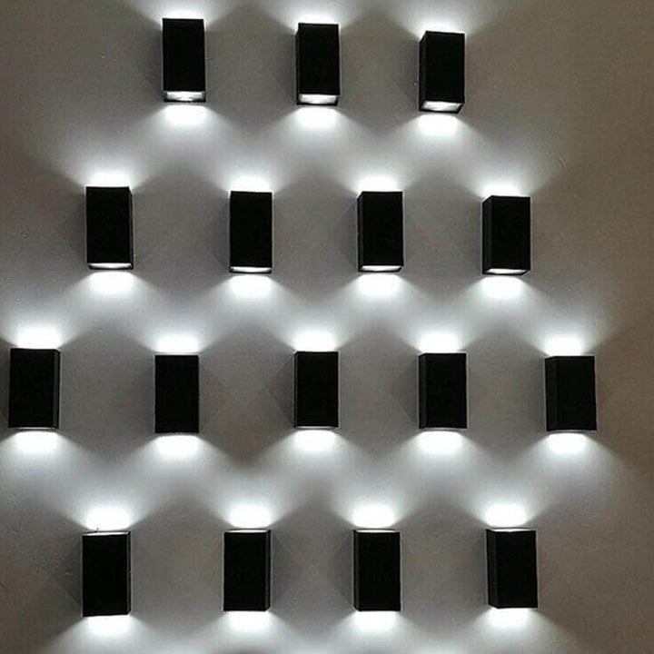 Modern Rectangular Aluminum Waterproof LED Wall Sconce