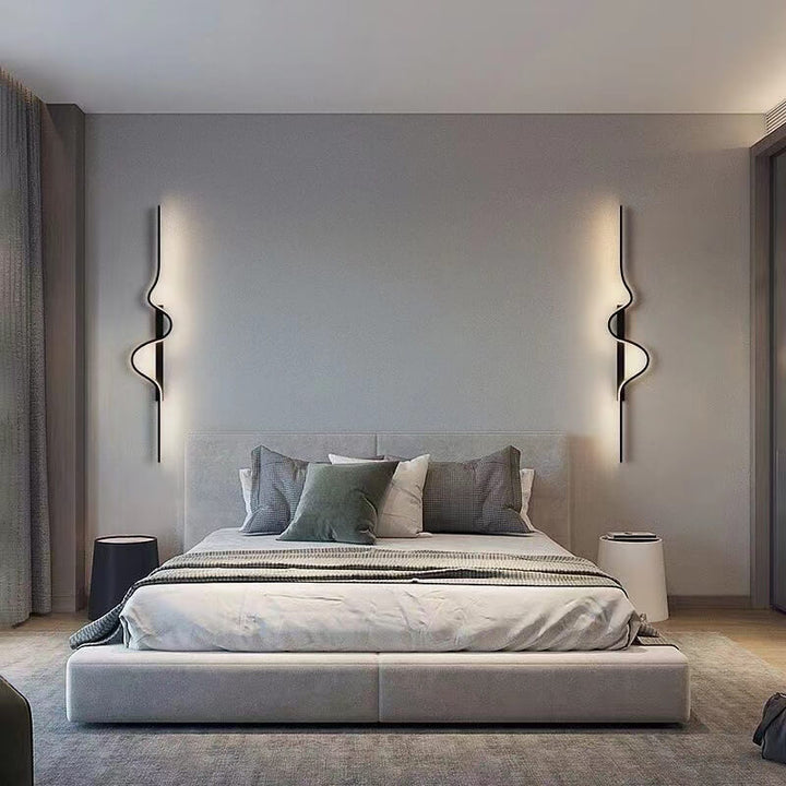 Minimalist Wave Aluminum LED Wall Sconce