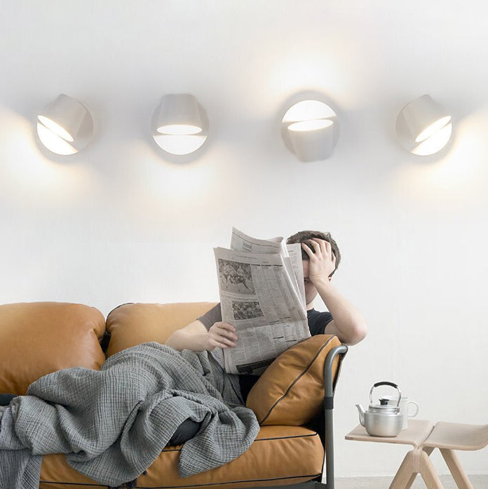 Minimalist Dome Aluminum Rotatable LED Reading Wall Light