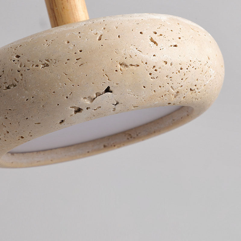 Traditional Round Wood LED Pendant Light