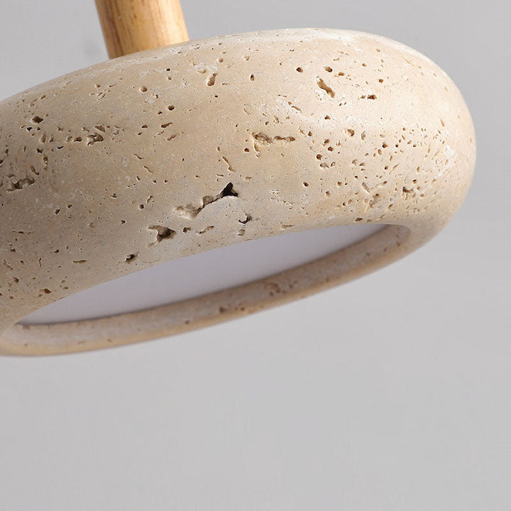 Traditional Round Wood LED Pendant Light