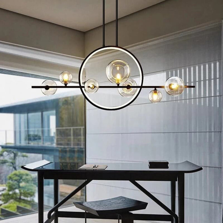 Modern Bubble Glass 10-Light Chandelier