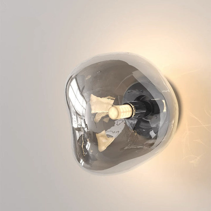 Irregular Minimalist Spherical Glass Wall Sconce
