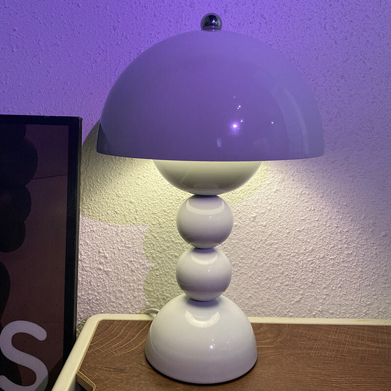 Contemporary Nordic Metal Mushroom Round Pod 1-Light Table Lamp for Bedroom