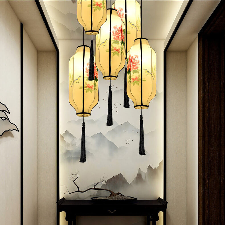 Lantern Fabric Pendant Light