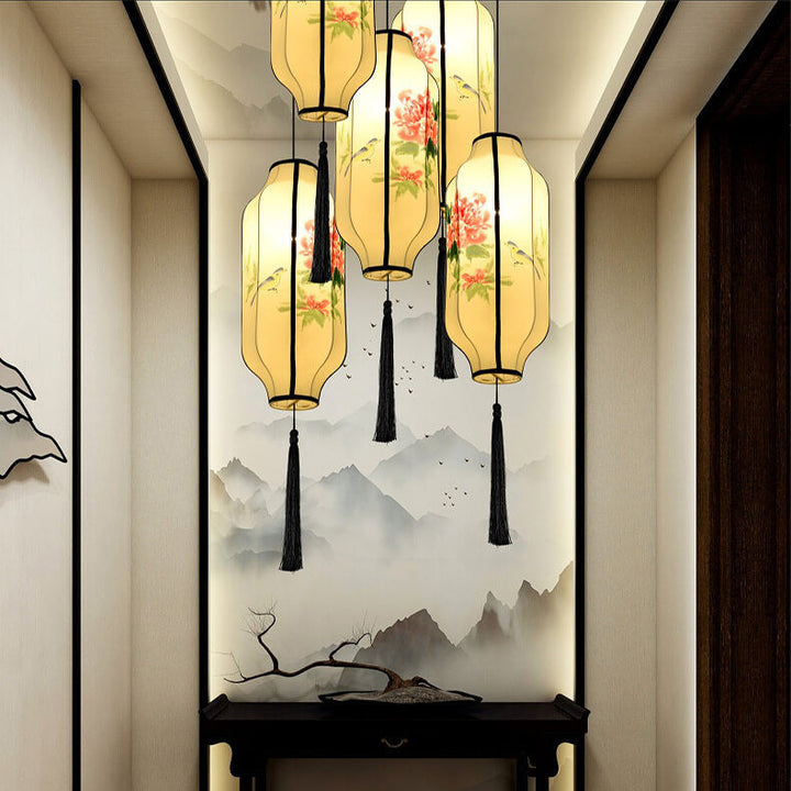 Lantern Fabric Pendant Light