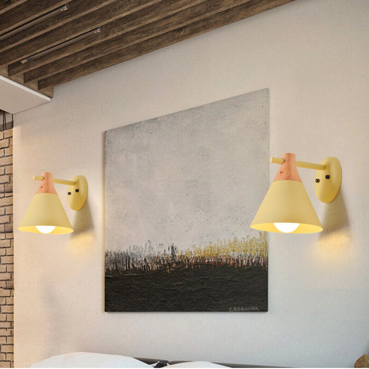 Nordic Solid Wood Wall Sconce