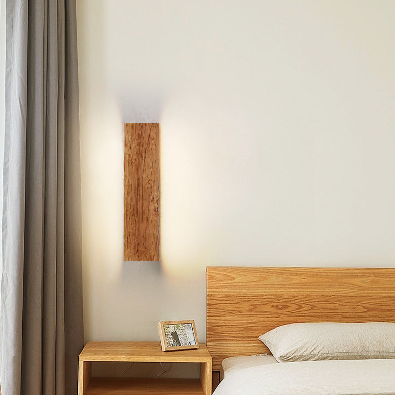 Strip Simple Solid Wood LED Wall Sconce