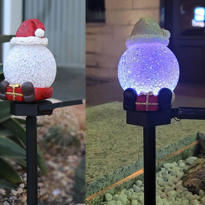 Christmas Solar Snowman Lawn Light