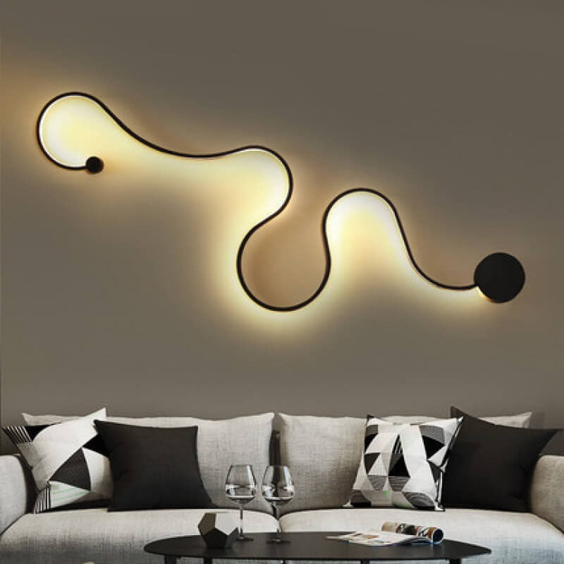 Modern Curved Aluminum LED Wall Sconce
