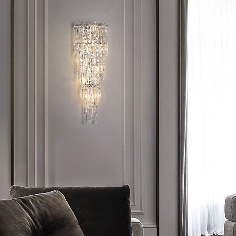 Contemporary Crystal Wall Sconce