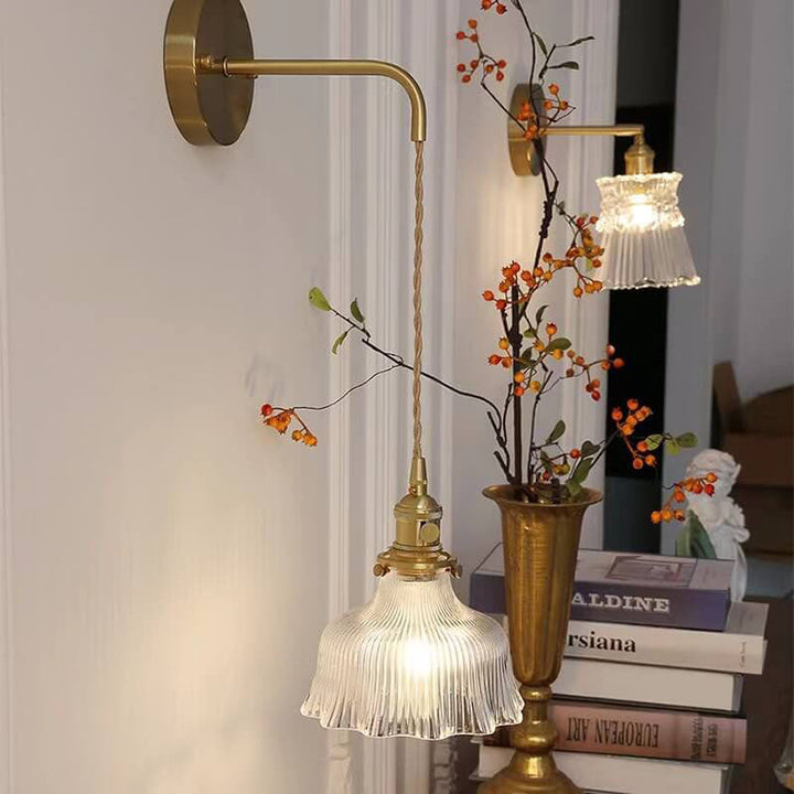 Minimalist Flower Copper Wall Sconce