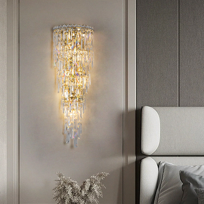 Contemporary Crystal Wall Sconce