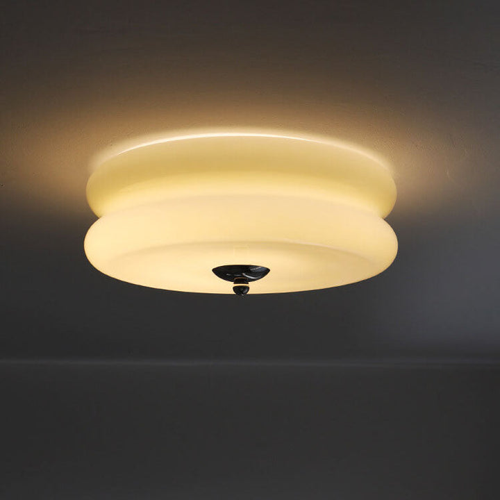 Minimalist Round Glass LED Flush Mount Ceiling Light