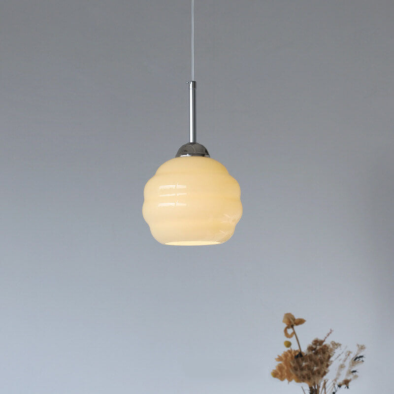 Vintage Round Glass Pendant Light
