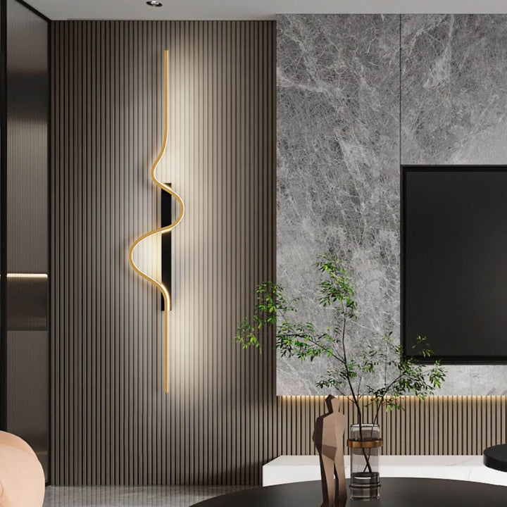 Minimalist Wave Aluminum LED Wall Sconce