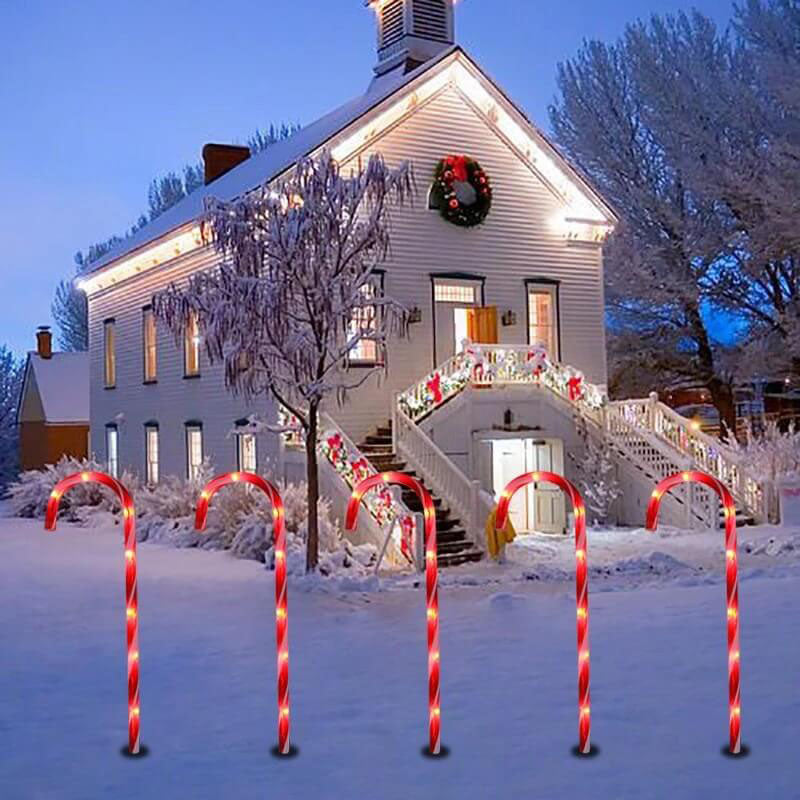 Solar Candy Cane LED Lawn Light